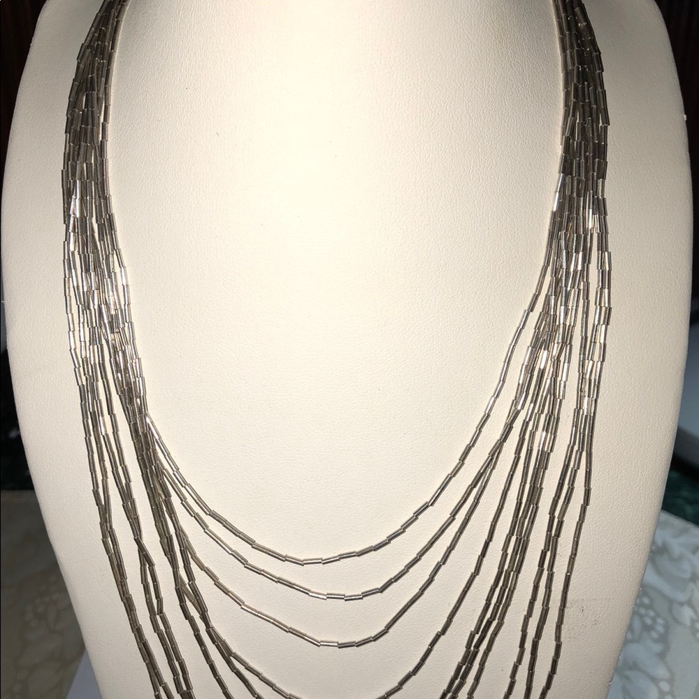 Vintage Sterling Liquid Silver Necklace